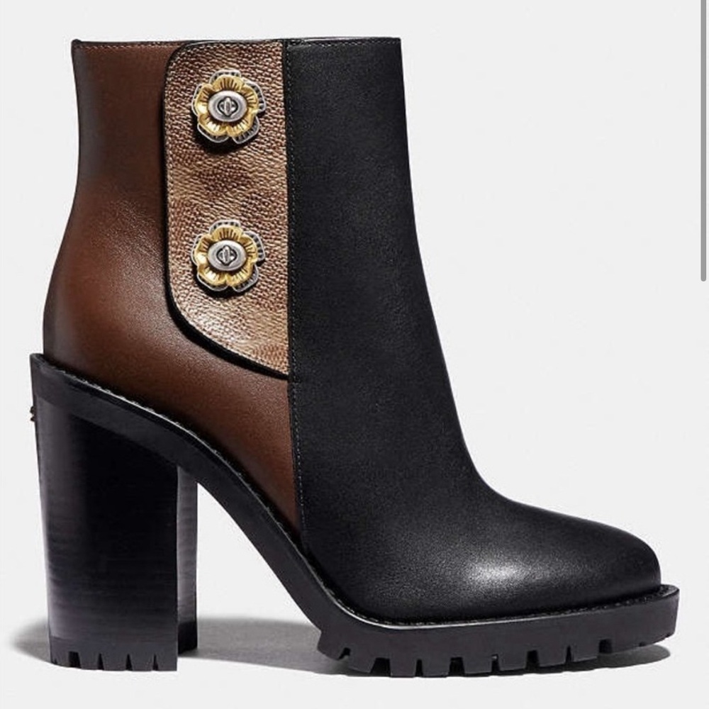 Coach Black and Brown Hana Bootie